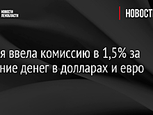 Турция с начала года вводит комиссию на хранение денег в банках в долларах и евро