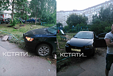 «Хотел покатать машинку с горки». В Нижнем Новгороде автомобилист припарковался на детской площадке