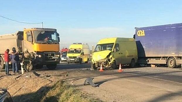 В ГИБДД рассказали подробности ДТП на Окружной с участием пяти машин