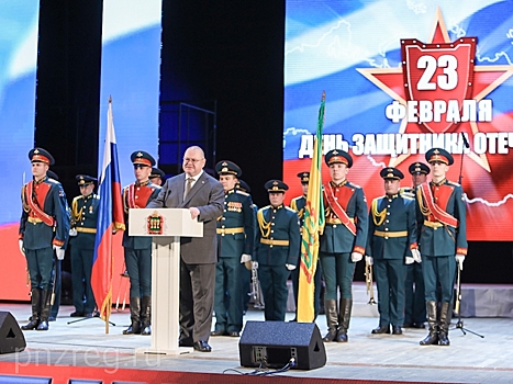 Олег Мельниченко принял участие в торжественном мероприятии, посвященном Дню защитника Отечества