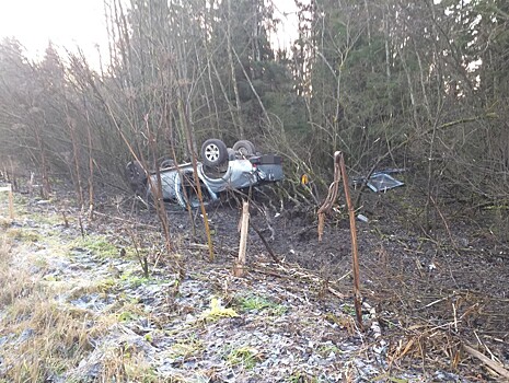 В Тверской области женщина на пикапе съехала в кювет