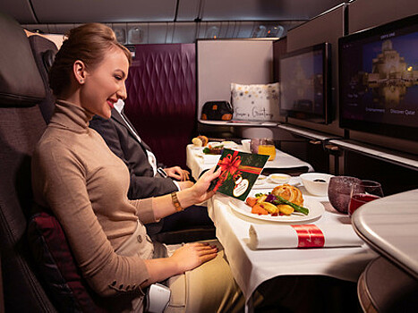 Qatar Airways подготовила специальное меню к рождественским праздникам