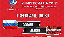 Зимняя Универсиада-2017. Хоккей. Мужчины. Россия - Латвия (прямая видеотрансляция)