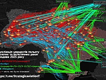 Появилась карта Украины в ракетной паутине от ударов РФ
