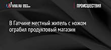 В Гатчине местный житель с ножом ограбил продуктовый магазин