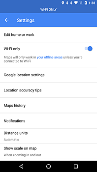 В Google Maps для Android появился режим только с Wi-Fi