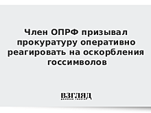 Член ОПРФ призвал прокуратуру оперативно реагировать на оскорбления госсимволов
