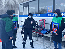 Тюменские автоинспекторы организовали мобильную выставку детских удерживающих устройств на федеральной трассе