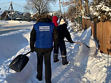 В поселке Столбовая очистили тротуары от снега