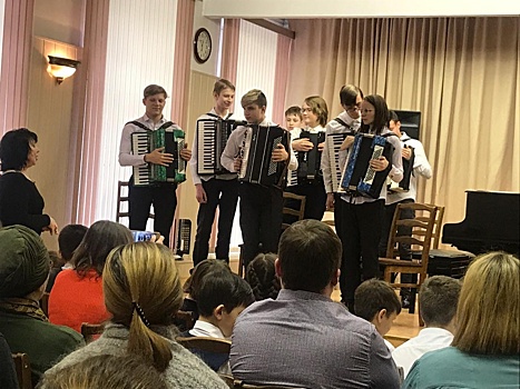 Аккордеонисты из Кузьминок выступили в музыкальной школе №35
