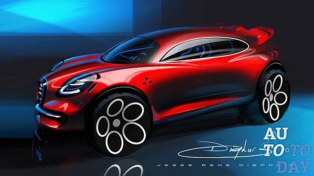 На фото показали альтернативный компактный внедорожник Alfa Romeo Stella