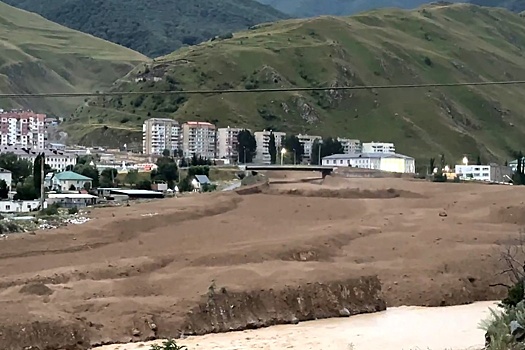 Уровень воды в реке Герхожан-Суу в городе Тырныауз пришел в норму