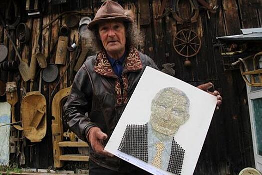 Портрет Путина из гвоздей был презентован в Кировской области