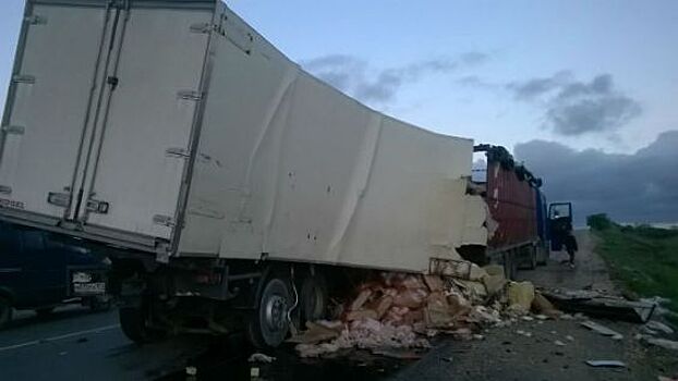 Фото: фуру с окорочками разорвало в страшном ДТП около Керчи