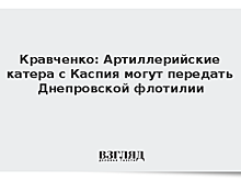 Кравченко: Артиллерийские катера с Каспия могут передать Днепровской флотилии