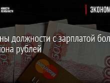 Названы должности с зарплатой более миллиона рублей