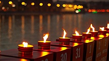Первую свечу на акции «Линия памяти» в Москве зажег 100-летний ветеран Хоменко