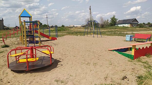 В селах Федоровского района благоустроили 17 площадок для детей