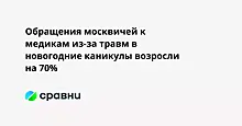 Обращения москвичей к медикам из-за травм в новогодние каникулы возросли на 70%