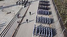 В Калининграде состоялся городской развод патрульных нарядов полиции, Росгвардии и казаков