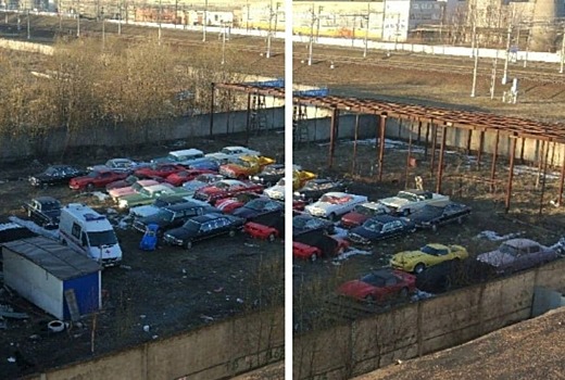 Посмотрите на заброшенную парковку с Lamborghini и Rolls-Royce на задворках Санкт-Петербурга