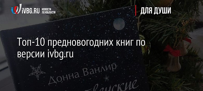 Топ-10 предновогодних книг по версии ivbg.ru