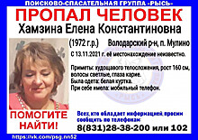 49-летняя Елена Хамзина разыскивается в Нижегородской области