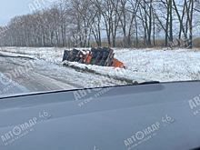 В Курской области фура съехала в кювет, упавшее дерево перегородило дорогу, а на Объездной собралась пробка