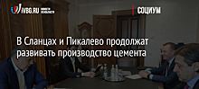 В Сланцах и Пикалево продолжат развивать производство цемента