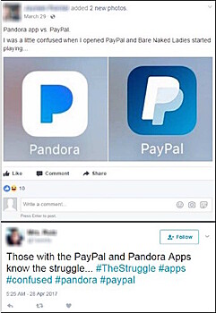PayPal подал в суд на музыкальный сервис Pandora из-за сходства логотипов компаний