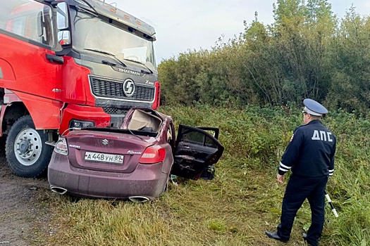 Две женщины и ребенок погибли в ДТП с грузовиком на Урале