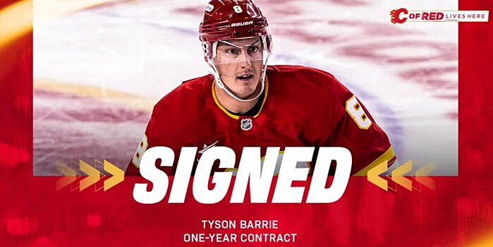 «Калгари» подписал Тайсона Бэрри на год и 1,25 млн долларов. Защитник был интересен «Салавату»