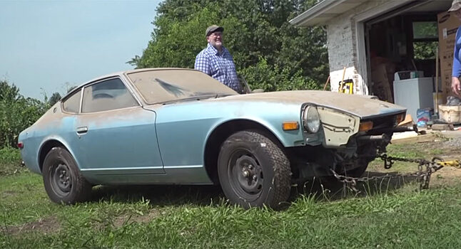 		 			Datsun 280Z дождался реставрации после 44-летнего пребывания в гараже 		 	