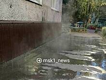 В Подмосковье детсад продолжил работу в клубах пара и ручьях кипятка