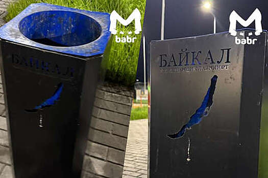 Жители Бурятии возмутились урнами с изображением Байкала в аэропорту Улан-Удэ