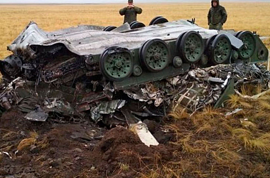 Появились фото рухнувших российских БМД
