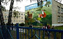 В Рязани на школе №49 появился стрит-арт с обитателями Окского заповедника