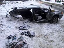 В Самаре, столкнувшись с Audi Q7, ВАЗ 2114 «потерял» заднюю часть кузова