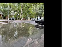 Подтопление во дворе на Онежской устранят