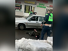 Сотрудники ГИБДД попытались ногами разбить стекло в машине нарушителя
