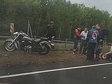 Под Самарой на трассе М-5 разбилась мотоциклистка