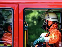 В Германии сгорел поезд с футбольными фанатами