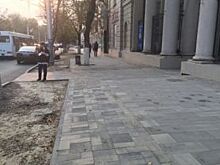 Ремонт тротуаров на Большой Садовой в Ростове обещают закончить досрочно