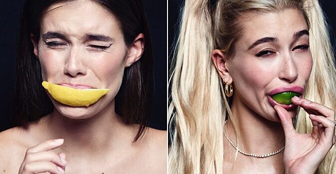 «Кислая красота»: моделей попросили съесть лимон на камеру