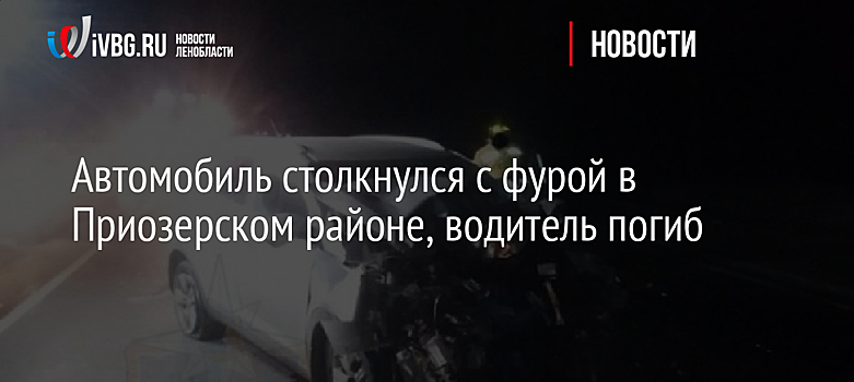 Автомобиль столкнулся с фурой в Приозерском районе, водитель погиб