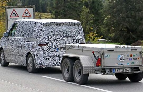 На тестах замечен прототип фургона Volkswagen Transporter T7