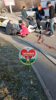 Момент жесткого ДТП с такси в Междуреченске попал на видео