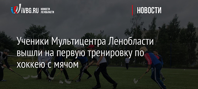 Ученики Мультицентра Ленобласти вышли на первую тренировку по хоккею с мячом