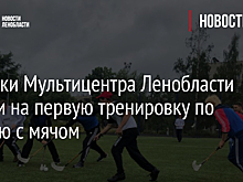 Ученики Мультицентра Ленобласти вышли на первую тренировку по хоккею с мячом