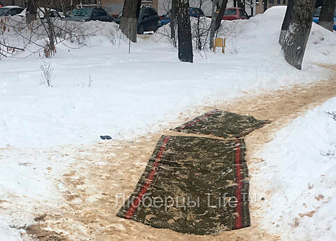 Россияне нашли новый способ использования ковров зимой